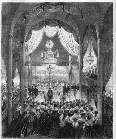 Bröllopsceremoni för Prins Humbert I Prins av Italien (Umberto I av Unknown artist