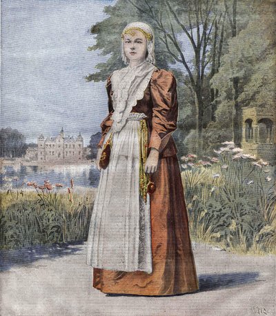 Wilhelmine (1880-1962), drottning av Nederländerna (Holland) av Unknown artist