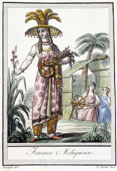 Kvinna från Moluckerna (Indonesien). av Unknown artist