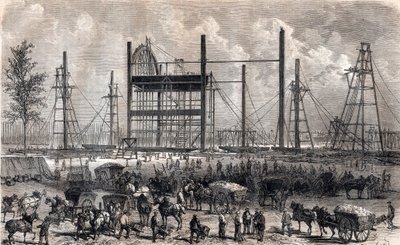 Verk av Marsfältet i Paris i slutet av april 1866 - gravyr av 1867 av Unknown artist
