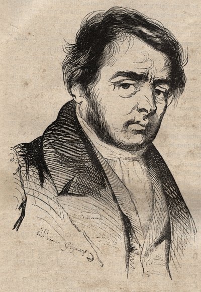 Xavier Sigalon (1787-1837) målare, gravyr av Unknown artist