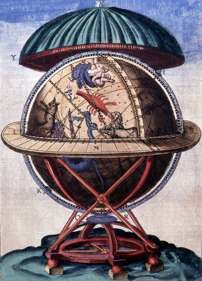 Zodiacal sfär. Gravyr. 1600-talet. B.N, Paris. av Unknown artist