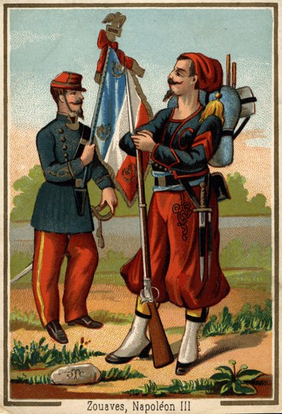 Zouave-dräkt vid tiden för Napoleon III av Unknown artist