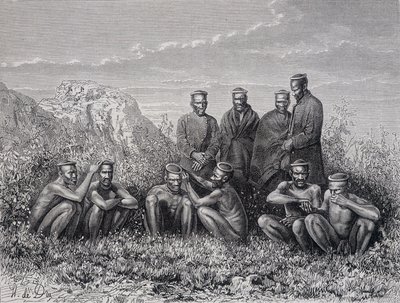 Zulu Cafres (Ring-Kop stam) av Unknown artist