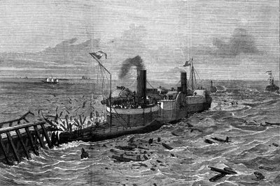 båt designad mot sjösjuka av Henry Bessemer (1813-1898). av Unknown artist