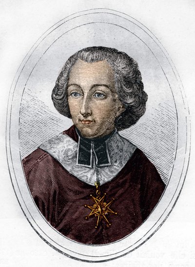 porträtt Etienne de Loménie de Brienne (1727-1794), fransk prelat och politiker. Gravyr från 1866. av Unknown artist
