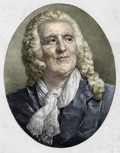 porträtt av Alexis Piron. Fransk poet och dramatiker (1689 till 1773). av Unknown artist