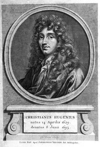 porträtt av Christiaan Huygens. holländsk fysiker och matematiker (1629 till 1695). 1800-talsgravyr av Unknown artist