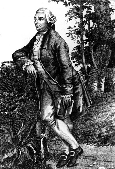porträtt av David Hume. Skotsk filosof (1711 till 1776). av Unknown artist
