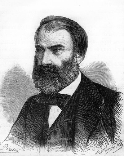 Porträtt av Eugene Pelletan. Fransk politiker (1813 till 1884). av Unknown artist
