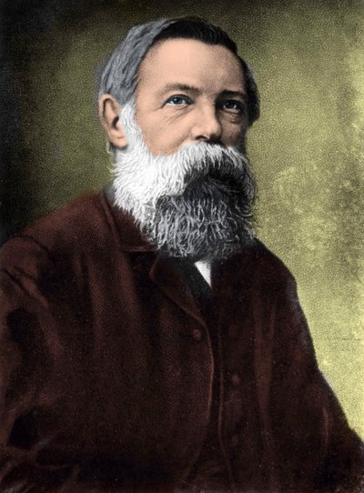 porträtt av Friedrich Engels (1820-1895), tysk socialistisk teoretiker och politiker. av Unknown artist