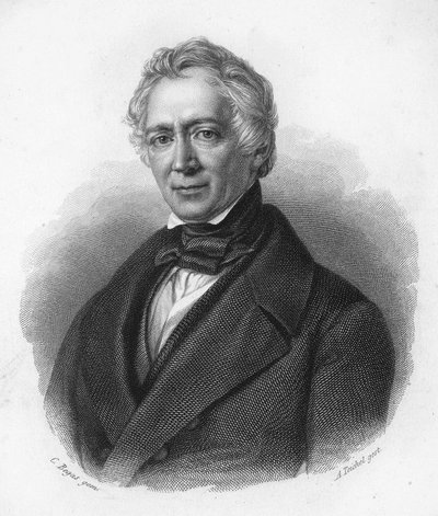 porträtt av Friedrich von Raumer. Tysk historiker från 1800-talet. av Unknown artist