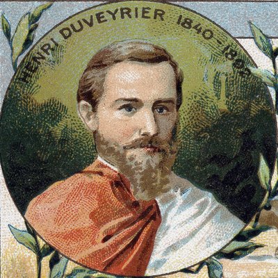 porträtt av Henri Duveyrier. Fransk geograf och resenär (1840-1892). av Unknown artist