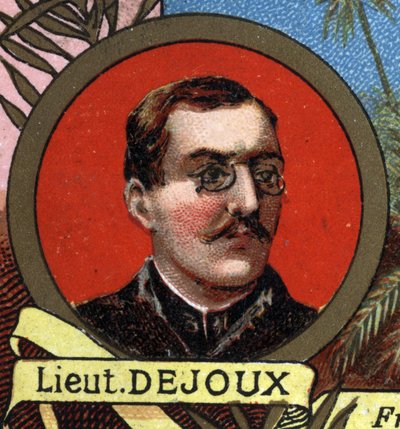 porträtt av LITTER DEJOUX som ansvarade för ett geografiskt uppdrag till Madagaskar 1897. av Unknown artist