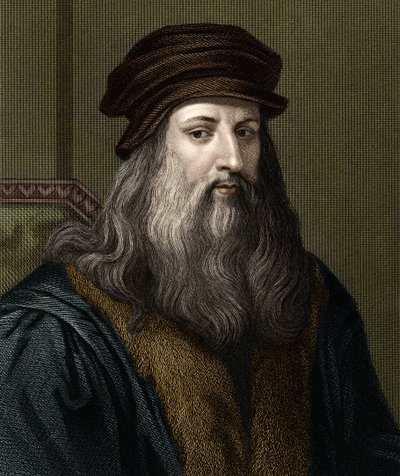 porträtt av Leonard de Vinci (1452-1519) (Leonardo da Vinci), italiensk målare. av Unknown artist
