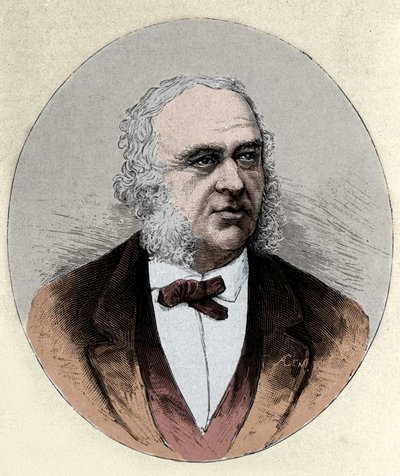 porträtt av Paul Broca (1824-1880), fransk kirurg och antropolog. av Unknown artist