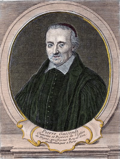 porträtt av Pierre Gassendi (1592-1655), fransk filosof, astronom, matematiker och fysiker. av Unknown artist