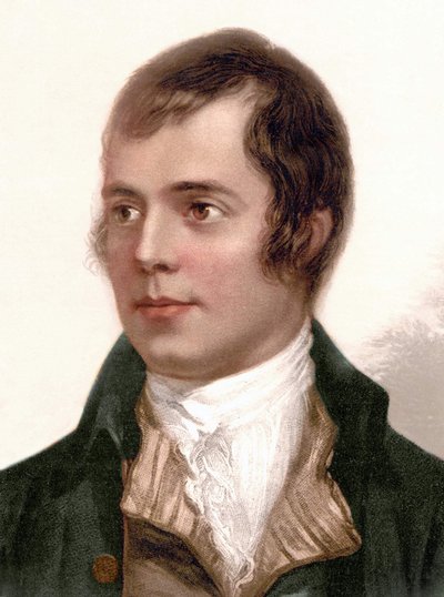 porträtt av Robert Burns. Skotsk poet (1759 till 1796). av Unknown artist