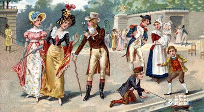 Tuilerierna i slutet av 1700-talet. Liebig-kromolitografi från 1800-talet av Unknown artist