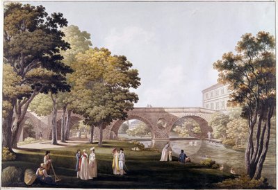 slottsparken i staden Weimar (Tyskland). av Unknown artist
