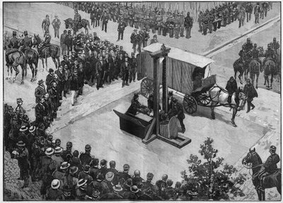 avrättningen av anarkisten Caserio i Lyon 1894. av Unknown artist