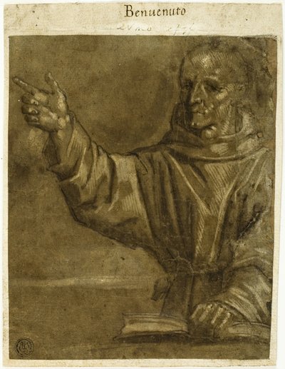 Sankt Bernardino av Siena predikar från en öppen bok av Unknown Sienese