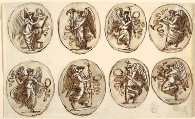 Teckning, Takdesign, Historia, Överflöd i sex ovaler, Herkules och Hebes sal, Palazzo Gessi, Faenza, 1813 av Unknown artistUnknown artist