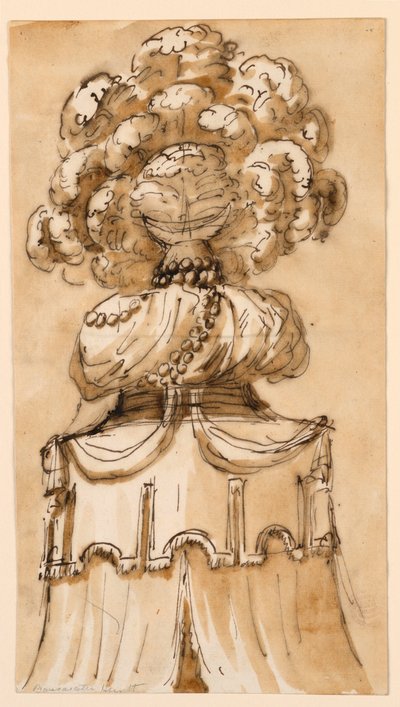 Teckning, kröning av en trädkrona, ca 1790 av Unknown artistUnknown artist
