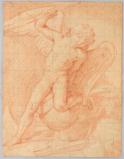 Teckning, Amor, 1650-1700 av Unknown artistUnknown artist