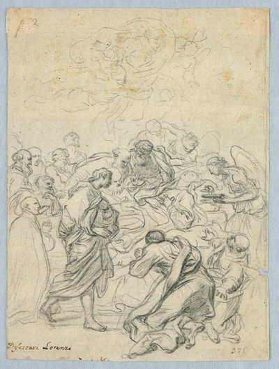Teckning, Jungfruns död, 1600-1900-tal av Unknown artistUnknown artist