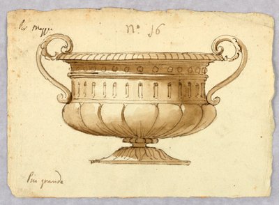Teckning, Design för en skål, 1780-1820 av Unknown artistUnknown artist