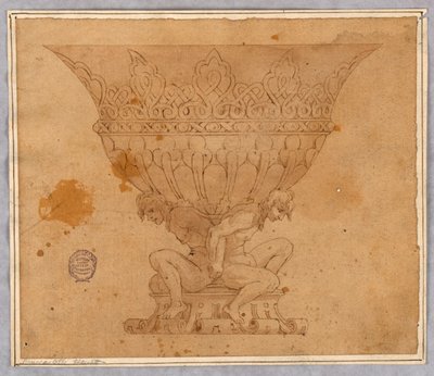 Teckning, Design för en skål, 1600-1900-tal av Unknown artistUnknown artist