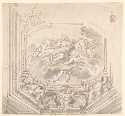 Ritning, Förslag till tak, 1700-tal av Unknown artistUnknown artist