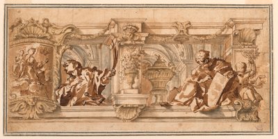 Ritning, Förslag till en takfris, ca 1680 av Unknown artistUnknown artist