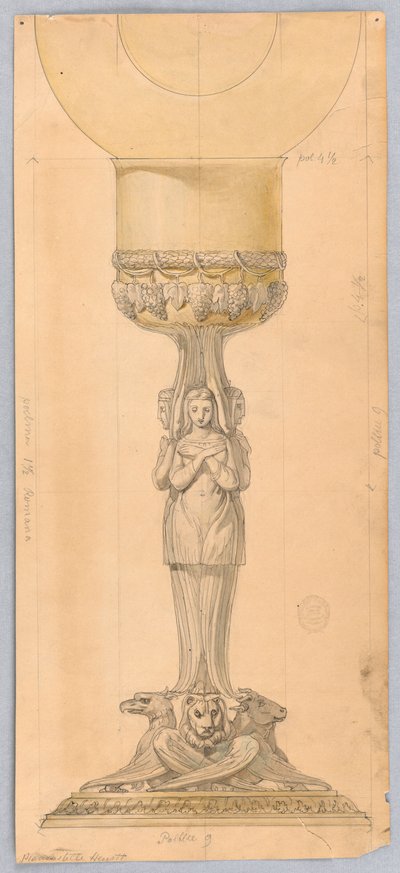 Teckning, Förslag till kalk, 1825-1850 av Unknown artistUnknown artist