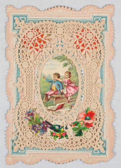 Gratulationskort (England eller USA), 1870-80 av Unknown artistUnknown artist