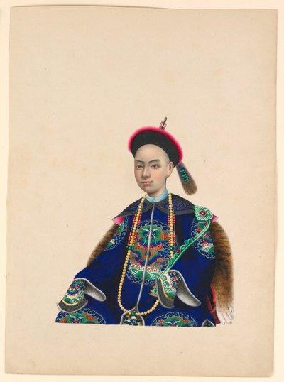Miniatyr, Porträtt av sittande man i, ca 1820-60 av Unknown artistUnknown artist