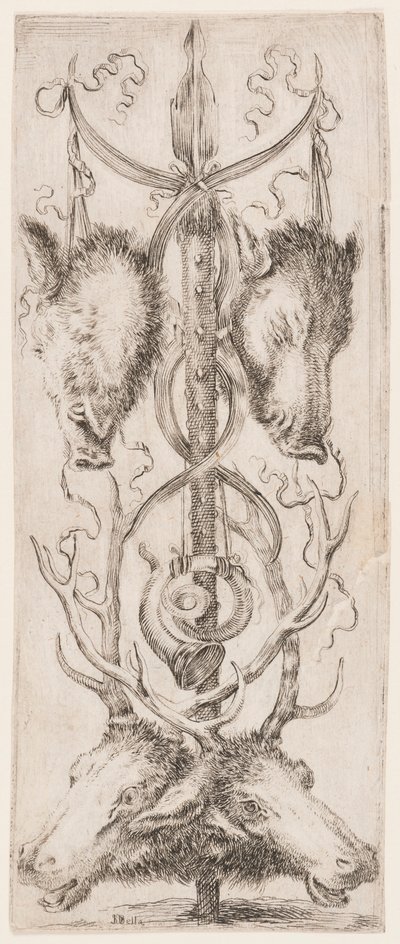 Tryck, Ornament eller grotesker (Groteskt ornament), ca 1653 av Unknown artistUnknown artist