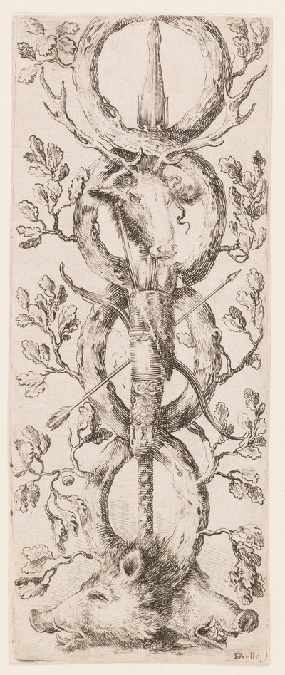 Tryck, Ornament eller grotesker (Groteskt ornament), ca 1653 av Unknown artistUnknown artist