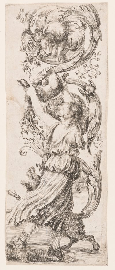 Tryck, Ornament eller grotesker (Groteskt ornament), ca 1653 av Unknown artistUnknown artist