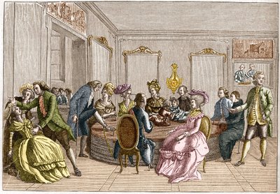 (The Mesmer bucket) Demonstration av Frederic Antoine Mesmer (Franz Anton Mesmer av Unknown artist