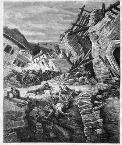 1881 Chios jordbävning - Grekland - Jordbävning i Chios av Unknown artist