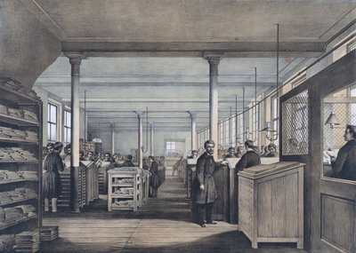 Ett europeiskt tryckeri från 1800-talet av Unknown artist