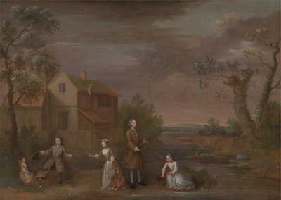 En familjegrupp kallad "The Stafford Family" av Unknown artist