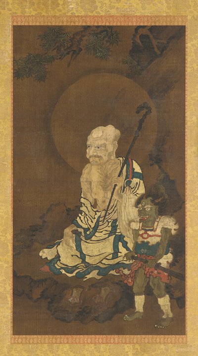 En Luohan och en demon av Unknown artist
