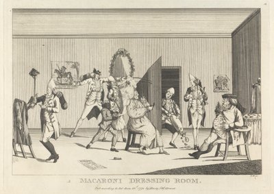 Ett omklädningsrum för makaroner av Unknown artist