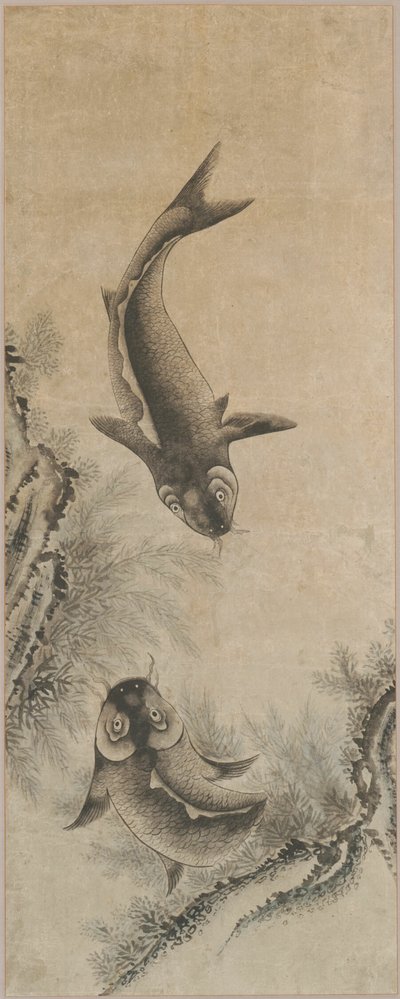 Ett par karpar av Unknown artist