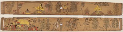 En prins utför åtstramningar (recto); Shiva och hans anhängare återvänder till Mount Kailash (verso), från en romans av Chandrabhanu och Lavanyavati av Upendra Bhanja (1670–1740) av Unknown artist