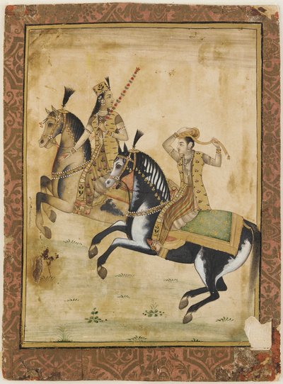 En prins och prinsessa till häst av Unknown artist