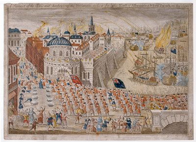 "A Prospect of Town and Harbour of the Havannah tagen av Earl of Albemarle och Sir George Pocock den 13 augusti av Unknown artist